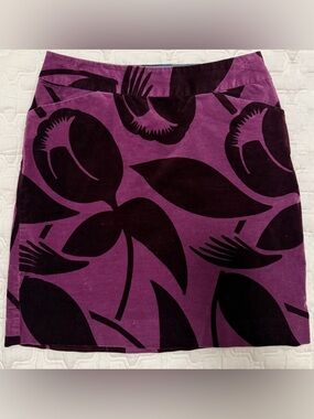 Boden Colorblock Waistband Skirt in Purple and Teal
